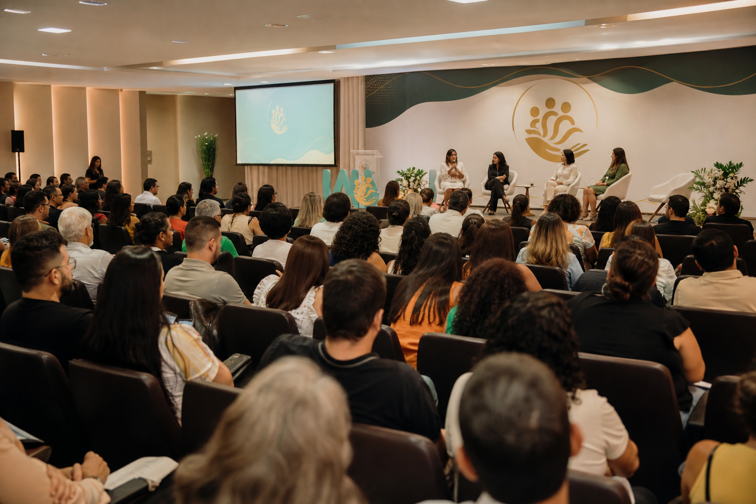 Auditório do Conagreste Inclusivo 2026, congresso de educação inclusiva apoiado pela Clínica Estímulos.